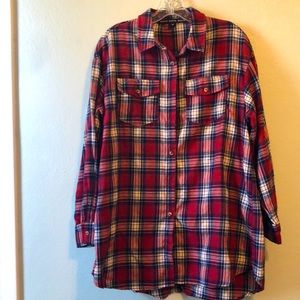 Boyfriend flannel shirt/tunic